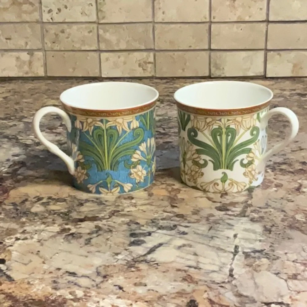 Stechcol Gracie Bone China. Elegant Floral Mugs - Picture 1 of 4